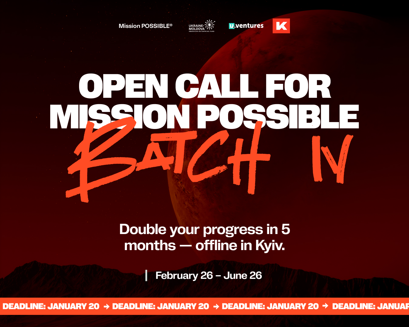 Leading Ukrainian accelerator Mission Possible opens applications for startup founders